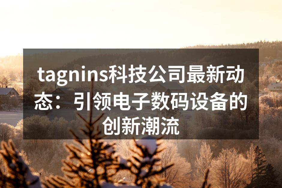 tagnins科技公司最新动态：引领电子数码设备的创新潮流